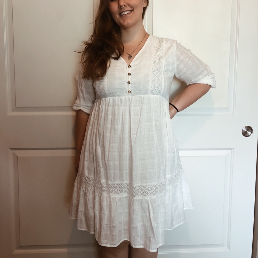 White boho dress